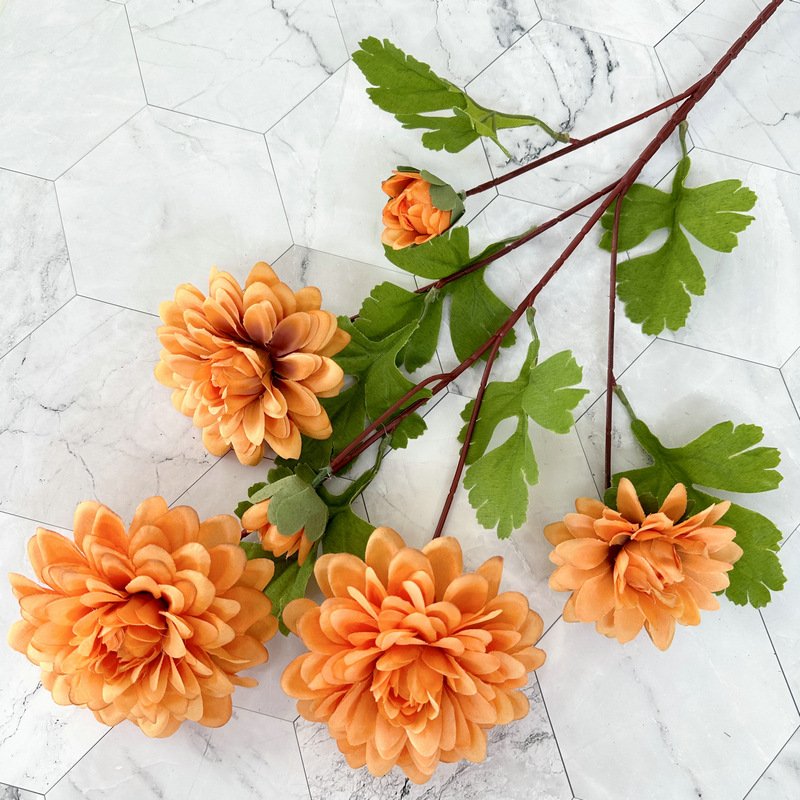 Artificial 6-Head Ruyi Chrysanthemum