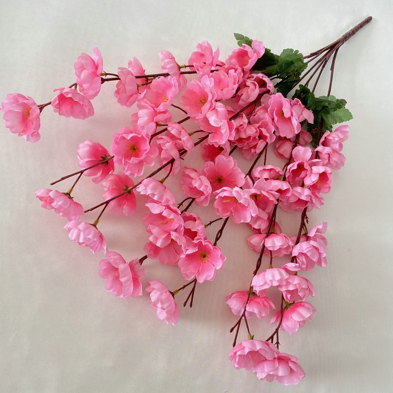 Artificial 7-Fork Bouquet Peach Blossom