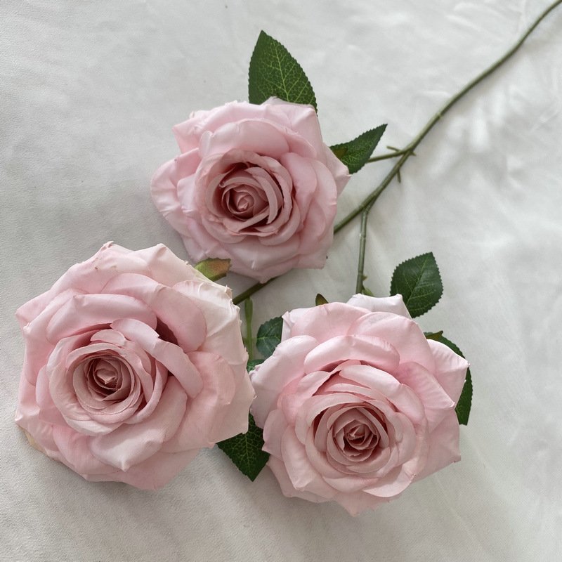 Artificial 3-Head Diamond Rose