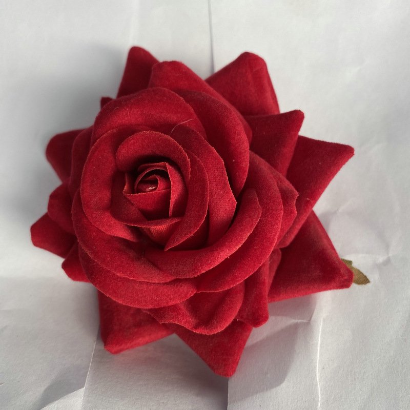 Artificial Velvet Corner Rose Medium Size